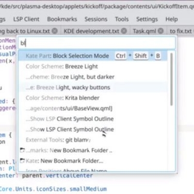 kcommandbar erweitert kde apps um hud