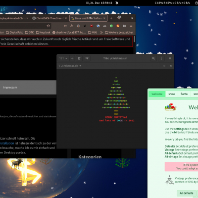 weihnachtliche atmosphäre für euren linux-desktop
