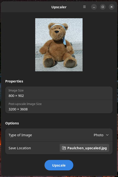 fotos verbessern mit upscaler