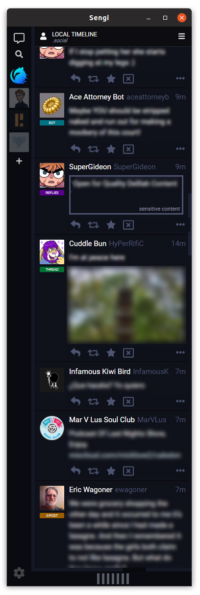 neuer mastodon client: sengi