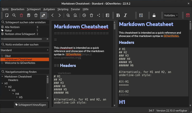 serie - strukturierte notizen: qownnotes