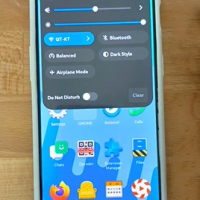 gnome shell auf einem oneplus 6t