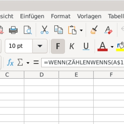 libreoffice calc: duplikate in spalten finden