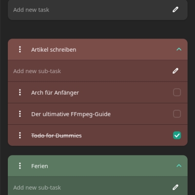 trivialanwendung: list