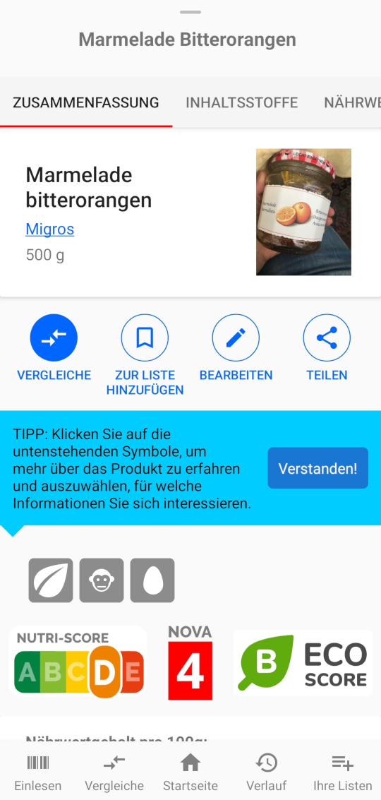openfoodfacts - nährwert von lebensmitteln ermitteln