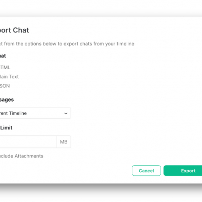 element 1.9.1 mit chatexport