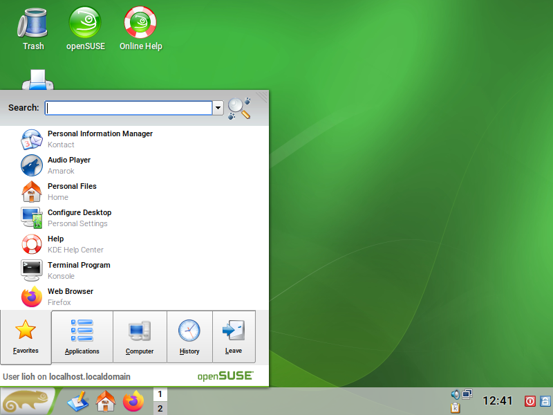 opensuse mit kde3