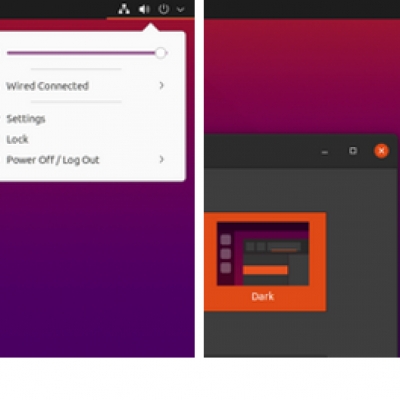 ubuntu 21.04 mit dunklem shell-thema