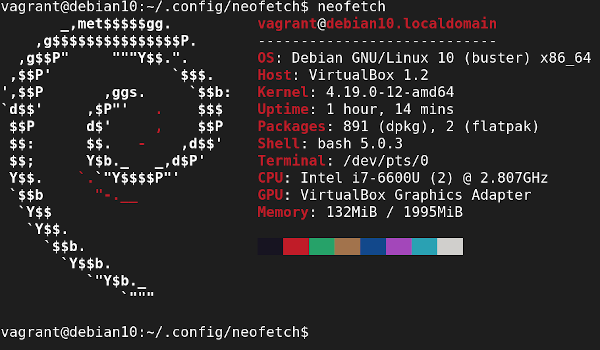 systeminformationen mit neofetch im terminal ausgeben