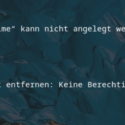 machs noch einmal mit sudo