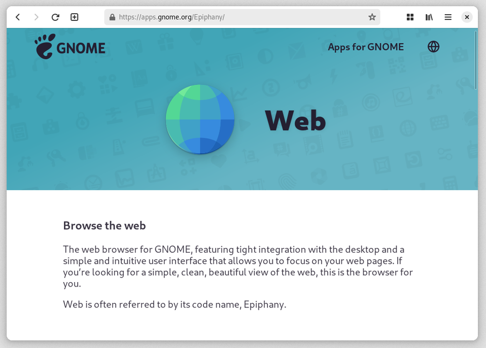 gnome web aka epiphany