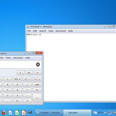 kumander linux - debian mit xfce im windows 7 gewand