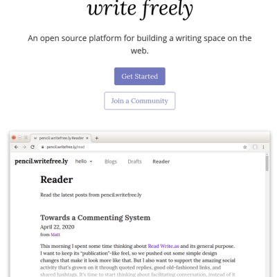 serie – fediverse-dienste: writefreely