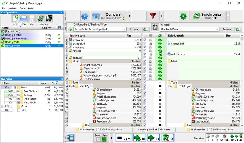 update von freefilesync