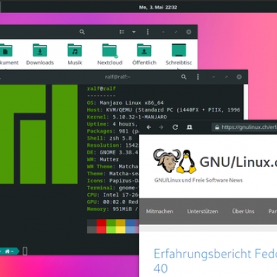 erfahrungsbericht manjaro 21 mit gnome 40