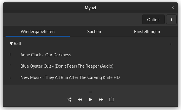 myuzi - ein youtube musik-player