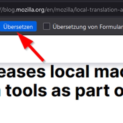 firefox mit lokaler Übersetzungsfunktion